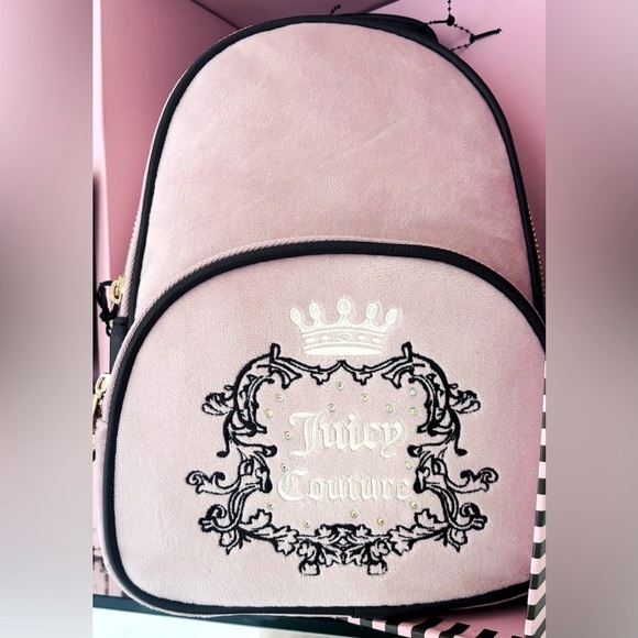 - Juicy Couture mini limited edition Pink & Black leather 3 piece Backpack… - Picture 4 of 8